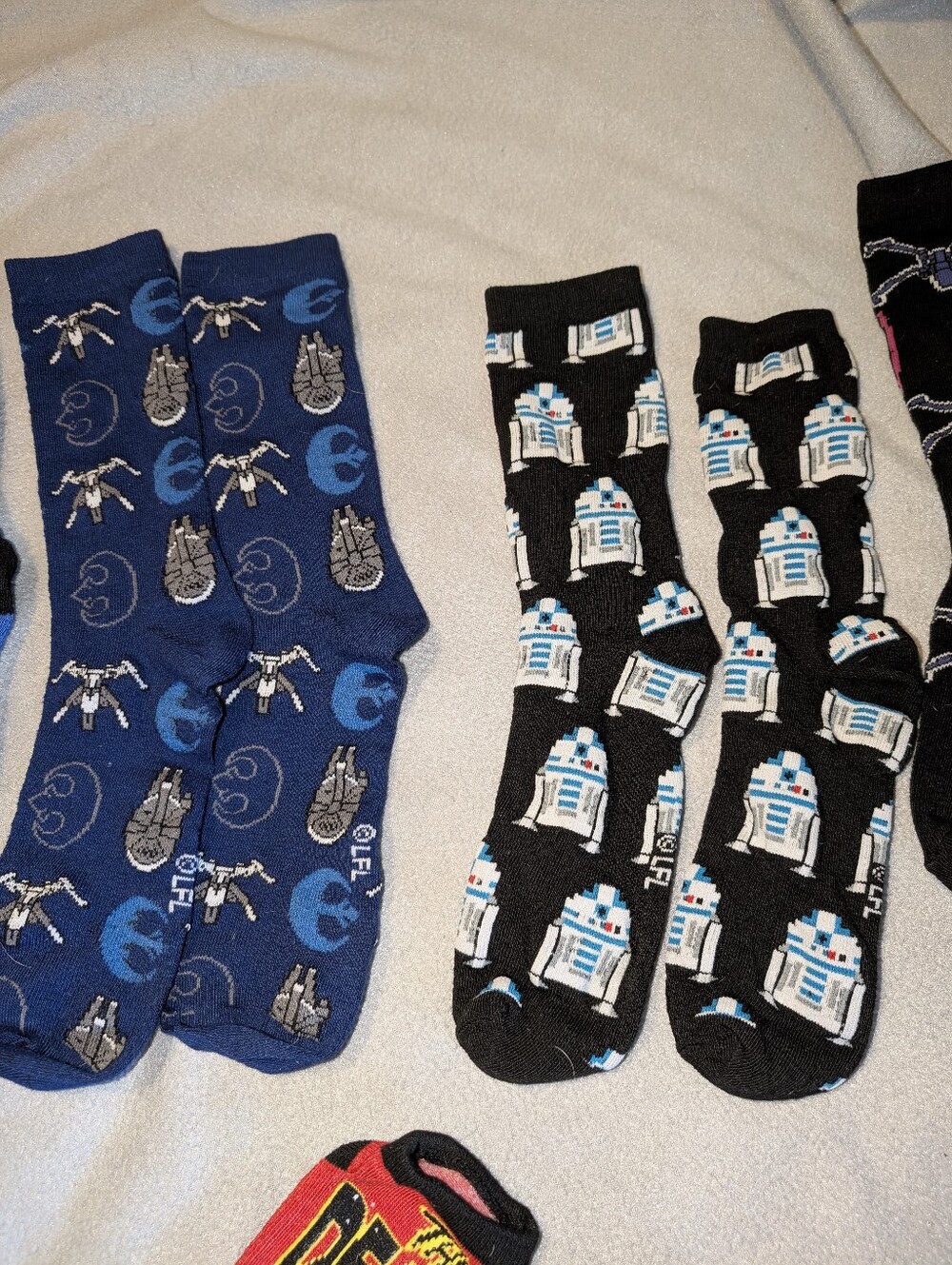 Star Wars 10-Pair Sock Lot | Unworn| Unisex Shoe /Lucasfilm Ltd| Crew + No-Show
